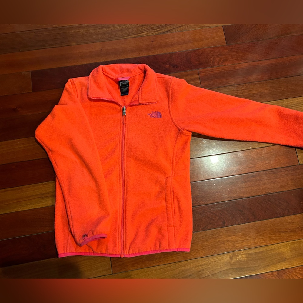 Big girls north face zipped jacket